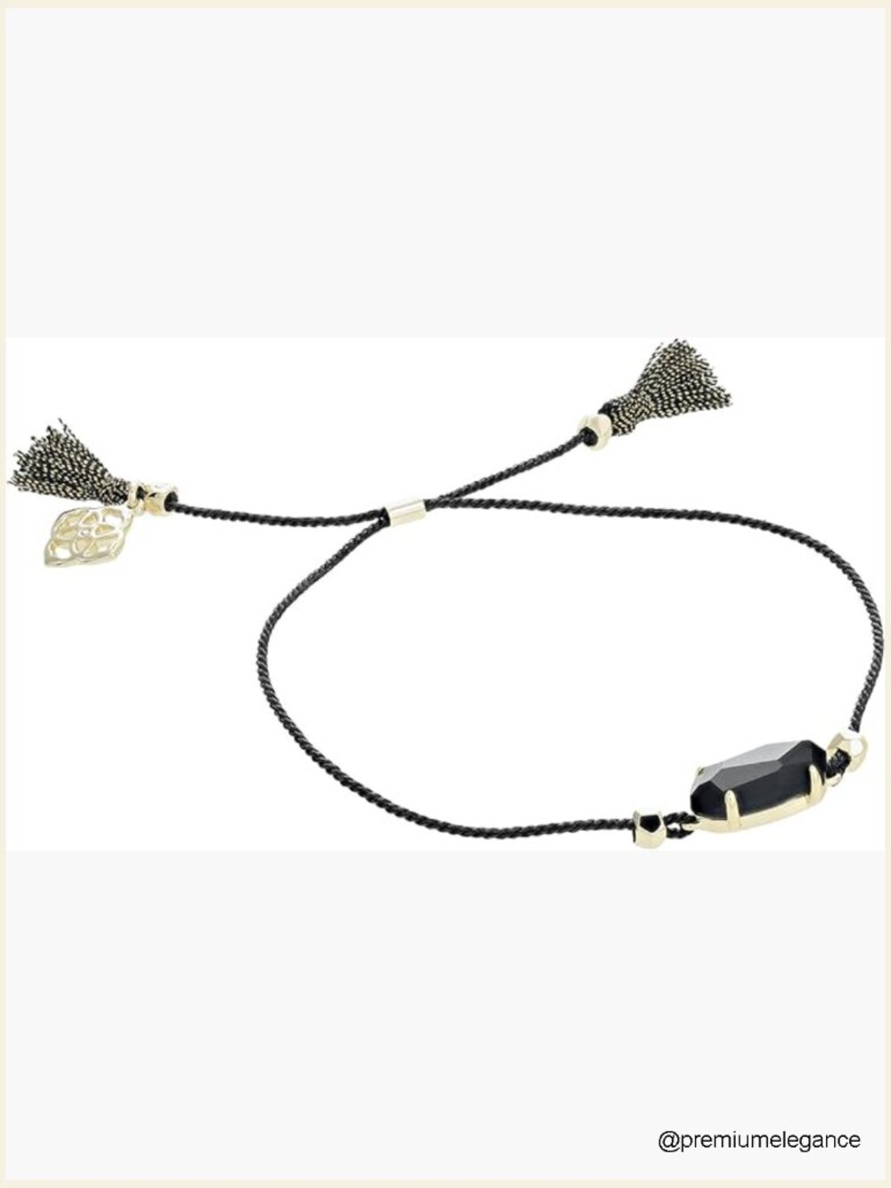 Braided Cord Friendship Bracelet with Dichroic Glass Pendant